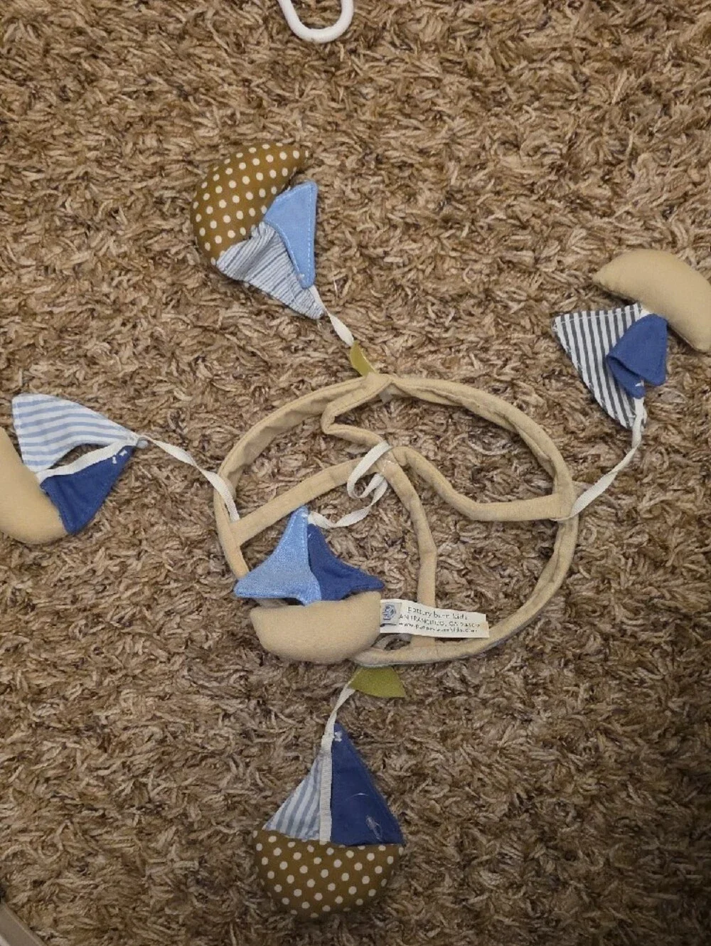 Pottery Barn Kids Blue, Beige and Brown Hanging Nursery Mobile